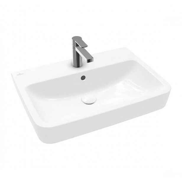 Villeroy & Boch O.novo - Umyvadlo 65x46 cm, s přepadem, otvor pro baterii, alpská bílá 4A416501