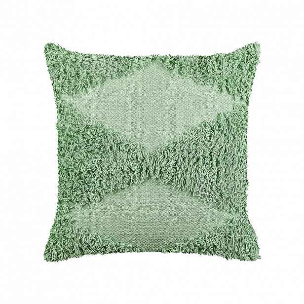 Beliani DEKORATIVNÍ POLŠTÁŘ Světle zelený 45/45 cm Rhoeo