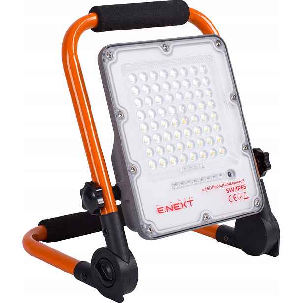 E.next Reflektorová Led lampa s akumulátorem přenosná 5W 300 lm IP65