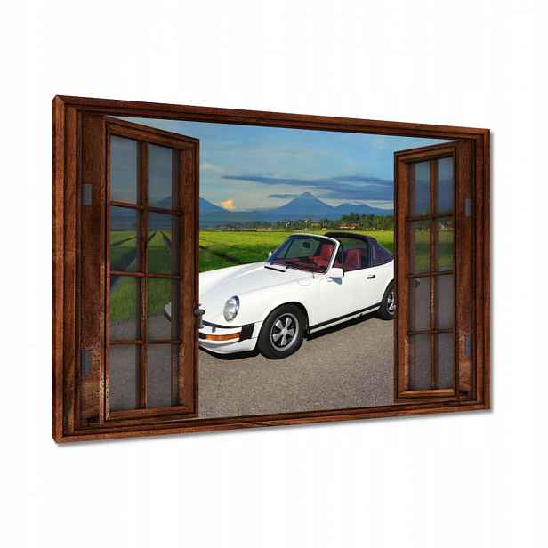 Obrazy 90x60 Bílé Porsche