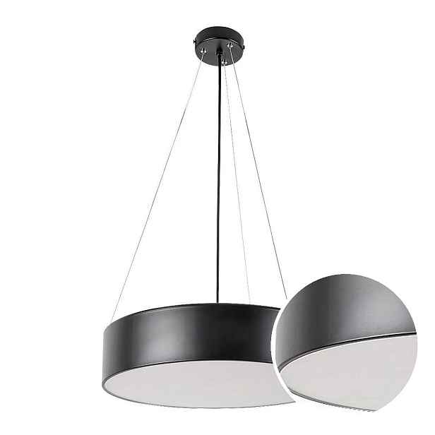 Závěsné Stropní Svítidlo Lustr Černý Kov 3xE27 10W 45cm Renata Rabalux