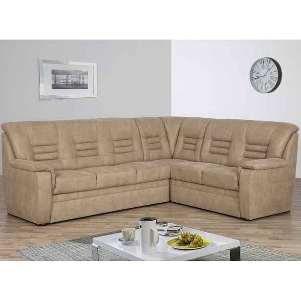 Rohová sedací souprava Merlin 3L-E-2R, béžová látka