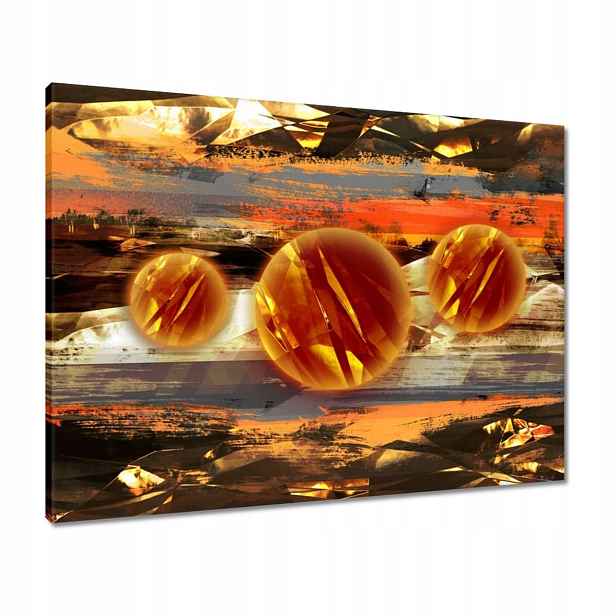 Obrazy 80x60 Zvědavé koule oranžové
