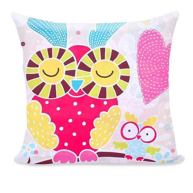 Restilo Povlak na polštář DecoKing Cute Owl 80x80 barevný, velikost 80x80