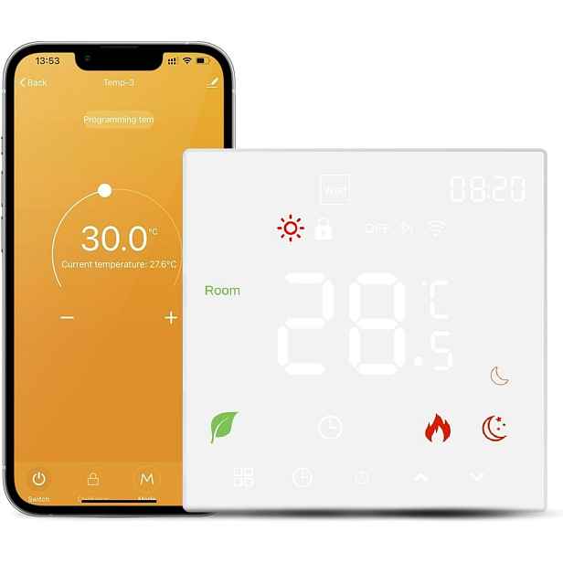 Termostat Wifi Pro Podlahové Topení Smart Tuya Regulátor Teploty