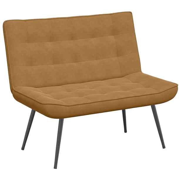 vidaXL Lavice hnědá 110x74x84 cm samet