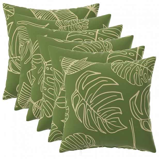 vidaXL Povlak na polštář 6 pcs HEERLEN Listový design 30 x 30 cm