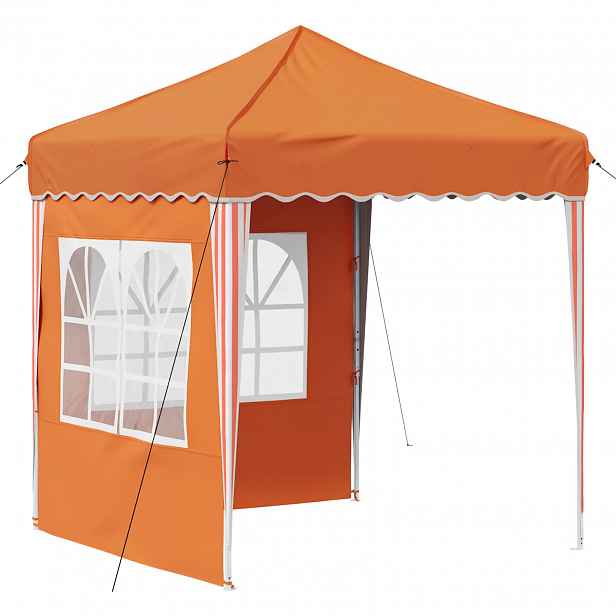 vidaXL Párty stan s výsuvným stánkem 195 x 195 x 245 cm Oranžová