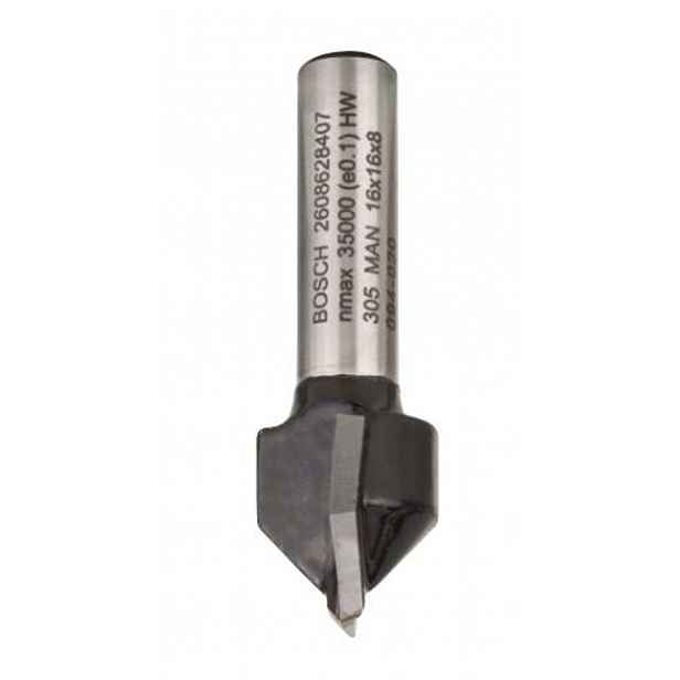 Bosch - Frézovací bit na dřevo, V-žlábkovací, 16x45 mm 2608628407