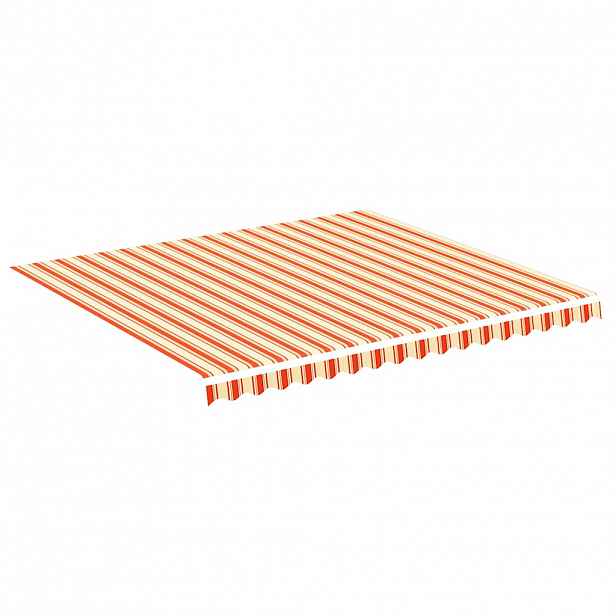 vidaXL Náhradní plachta na markýzu žlutá a oranžová 400 x 350 cm polyesterová