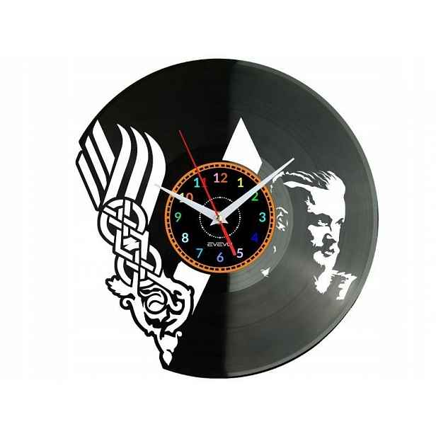 Vikings Dárek Originální dekorace do domu Hodiny z vinylové desky