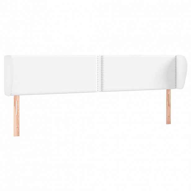 vidaXL Čelo postele typu ušák bílá 203x23x78/88 cm umělá kůže
