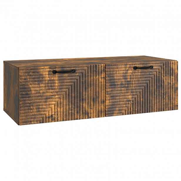 vidaXL Nástěnná TV skříň Kouřový dub 98 x 41 x 30 cm Kompozitní dřevo