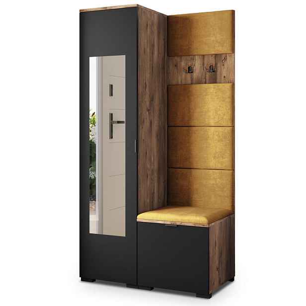 MASSENO MODERNÍ PŘEDSÍŇOVÁ SESTAVA VIRA, 95/181/51 cm, dub Lefkas