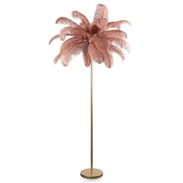 ArtFir Stojící lampa FERI | pudrově růžová/šampaň 95 x 180 cm