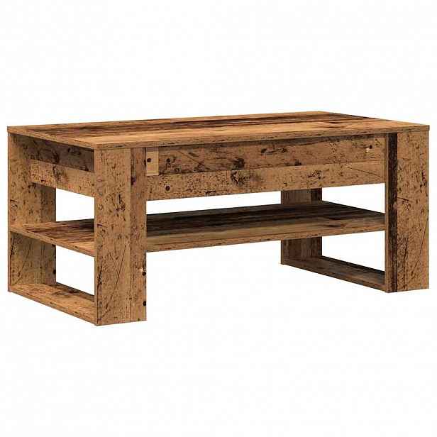 vidaXL Konferenční stolek Staré dřevo 102 x 55 x 45 cm