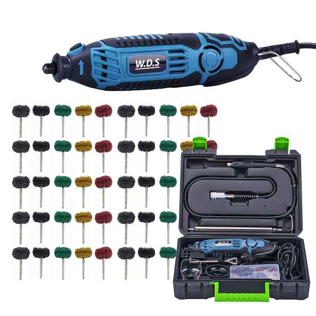 Mini Bruska Na Kovové Dřevo Multifunkční Frézka Stojan Sada 250ks