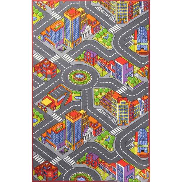 Dětský kusový koberec silnice Big City, 140x200, vícebarevná, dětský pokoj, Associated Weavers