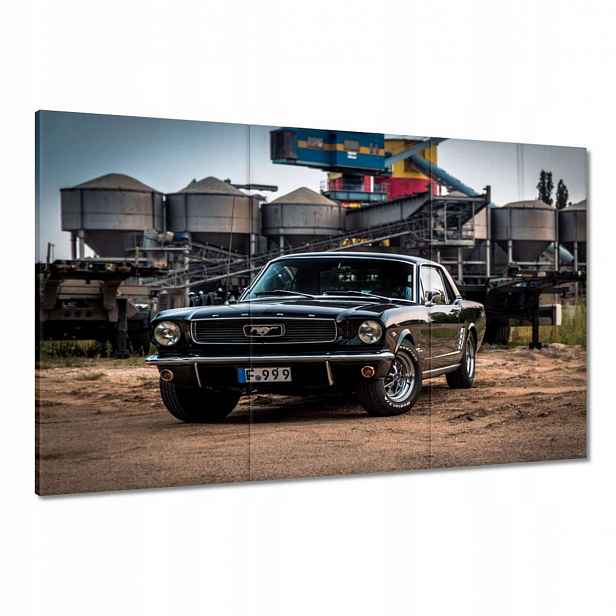 Obrazy 120x80 Černý Ford mustang Auto
