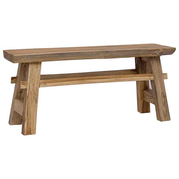 vidaXL lavice Přírodní 100 x 29 x 43,5 cm Pevné teakové dřevo