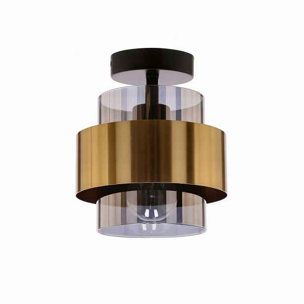 Candellux stropní svítidlo Spyga černo-zlatá, kov E27 1x60W, IP20 18 cm