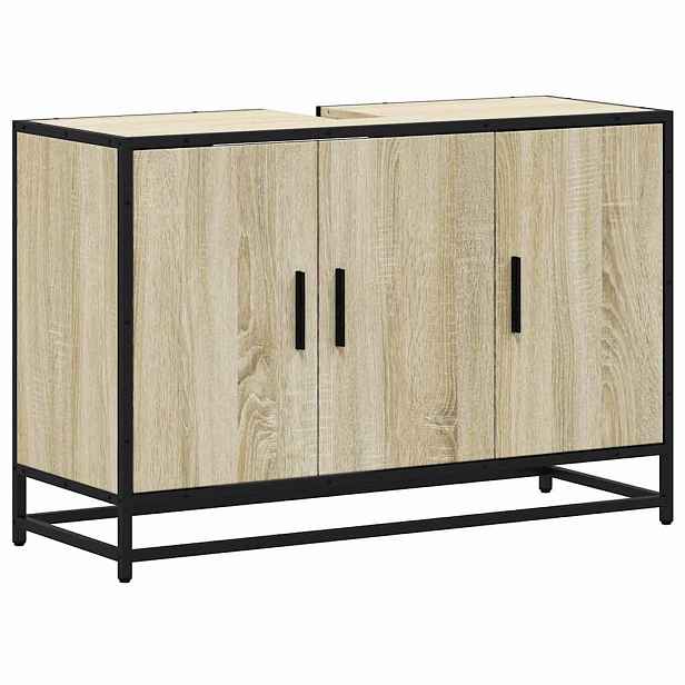 vidaXL Koupelnová skříňka pod umyvadlo, dub sonoma, 90 x 33 x 60 cm, konstrukční dřevo