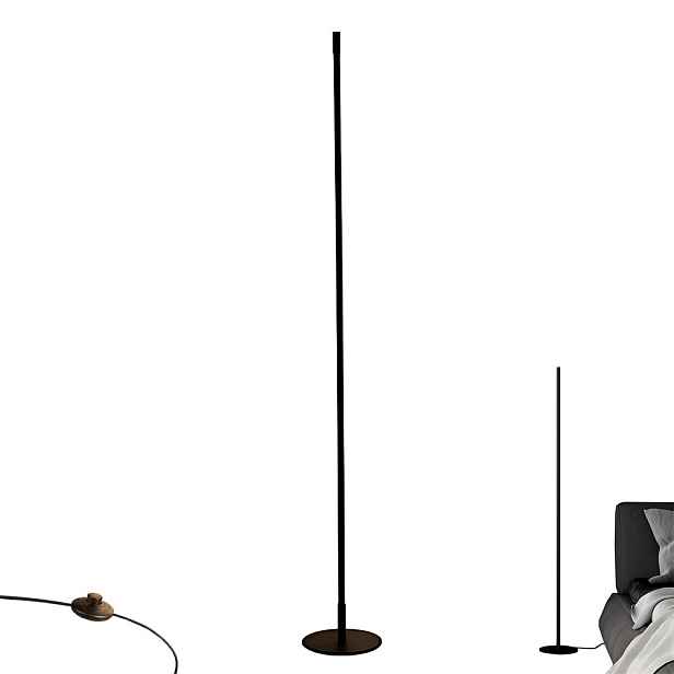 Černá Led Podlahová Lampa plynulé stmívání Obývací pokoj Ložnice