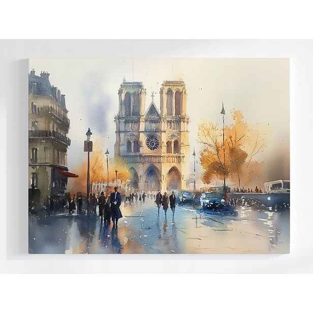 Plakát Architektura Město Paříž Katedrála Notre Dame 100x75