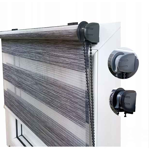 Roleta Den A Noc Lux rozměr 52x220 cm Šedá