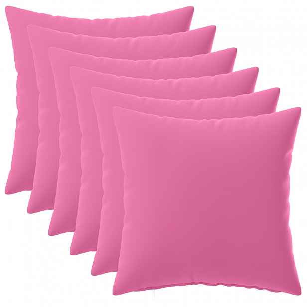 vidaXL Povlak na polštář 6 pcs HEERLEN Růžová 30 x 30 cm Polyester