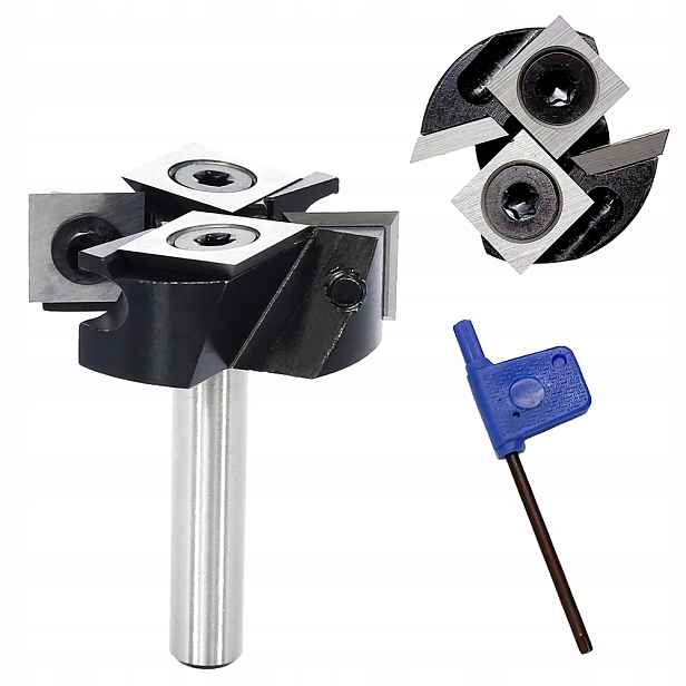Zarovnávací Fréza Ploch 25,4MM Stopka 6MM na destičky 4-čepelová Sada