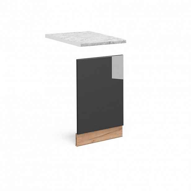 Vicco PŘEDNÍ PANEL Fame-Line Antracitový vysoký lesk 45 cm , PD Mramor