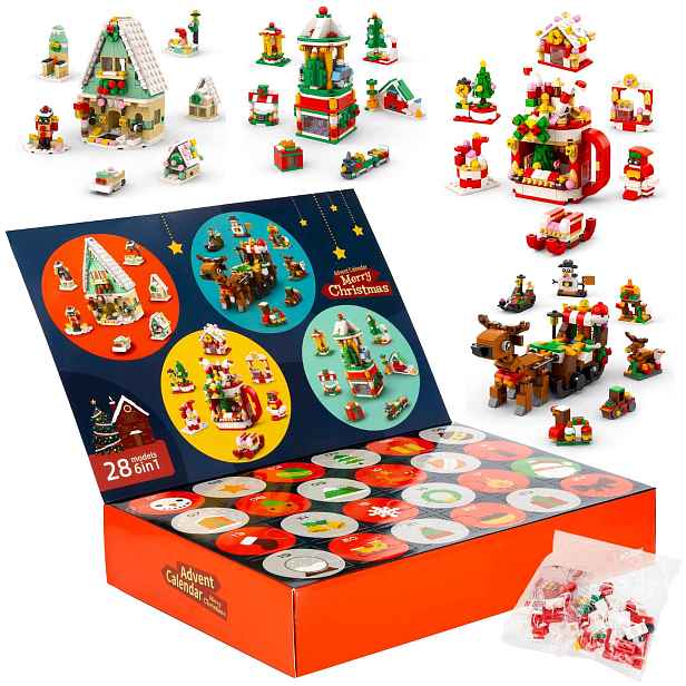 Adventní Kalendář Kostky Vánoce Sada Kostek Figurky Pro Děti Dárek
