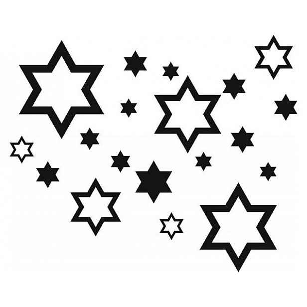 Samolepící dekorace Hvězdy bílá 010, matná do interiéru
