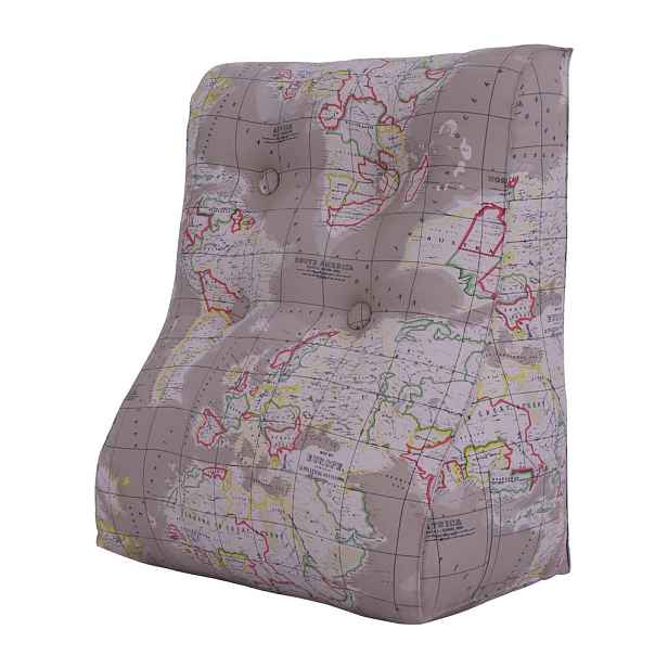 Vercart KLÍNOVÝ POLŠTÁŘ Kontura 100% bavlna Mapa světa 60 cm