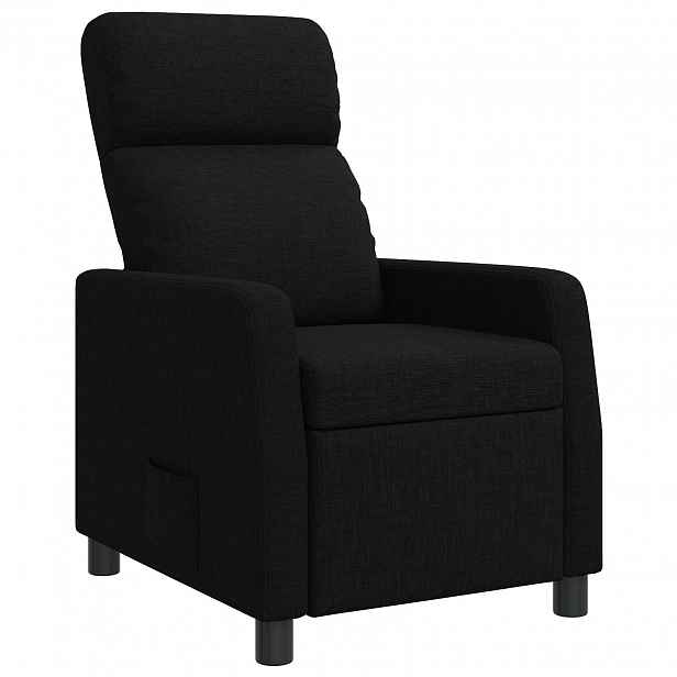 vidaXL Křeslo s funkcí ležení Černá Textil