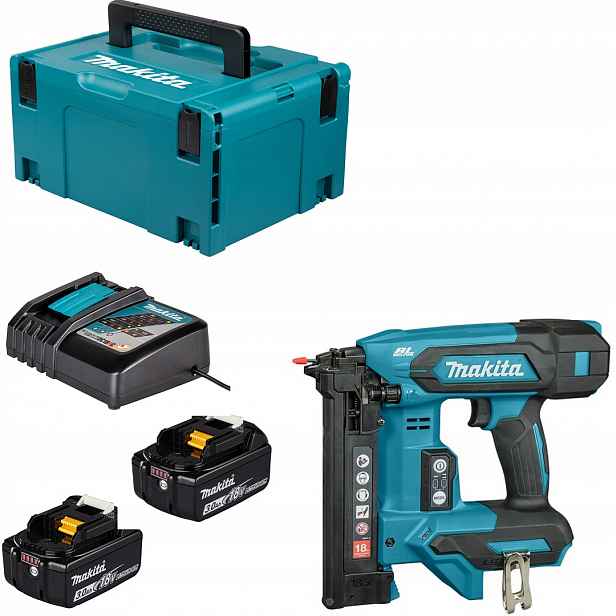 Akumulátorová sešívačka Makita DST630RFJ 18V 2x3Ah Lxt Bl Xpt 18Ga kufr