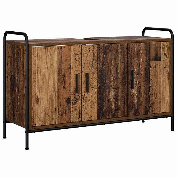 vidaXL Koupelnová skříň Staré dřevo 95 x 34 x 61 cm Kompozitní dřevo