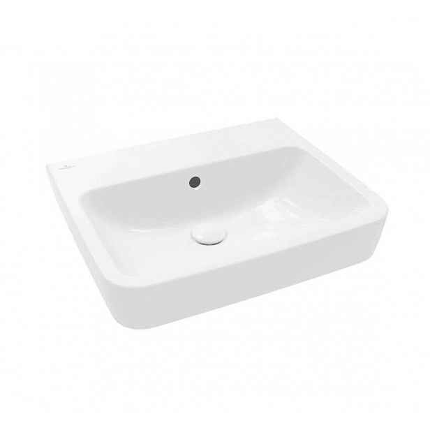 Villeroy & Boch O.novo - Umyvadlo na desku, 55x46 cm, s přepadem, bez otvoru pro baterii, alpská bílá 4A41ML01