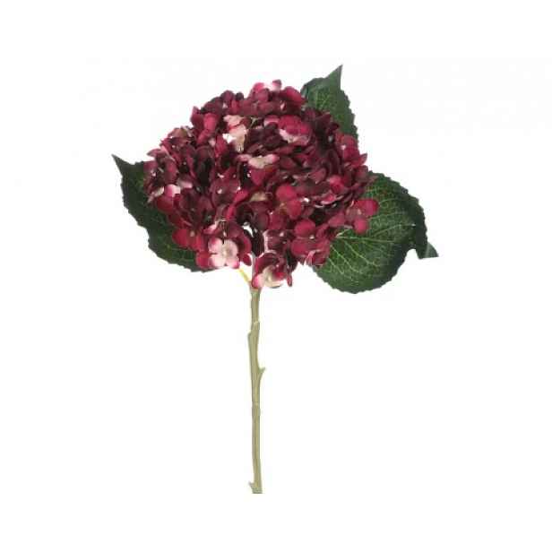 Umělá květina Hortenzie 50 cm, bordó