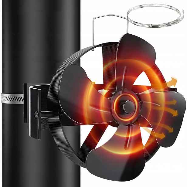 Krbový Ventilátor 4 Čepele, Tichý Krbový Ventilátor S Magnetickou Funkcí