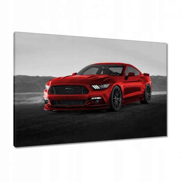 Obrazy 90x60 Červený Ford Mustang Usa