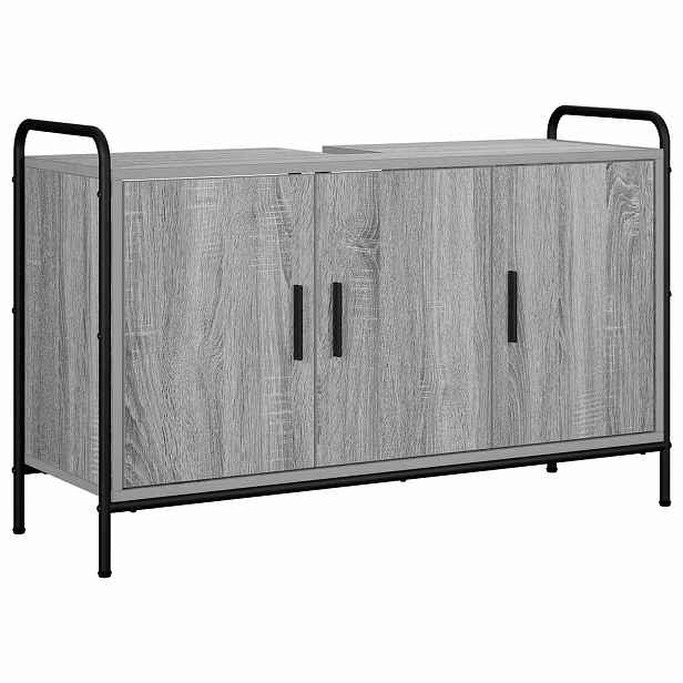 vidaXL Koupelnová skříň Šedý Sonoma 95 x 34 x 61 cm Kompozitní dřevo
