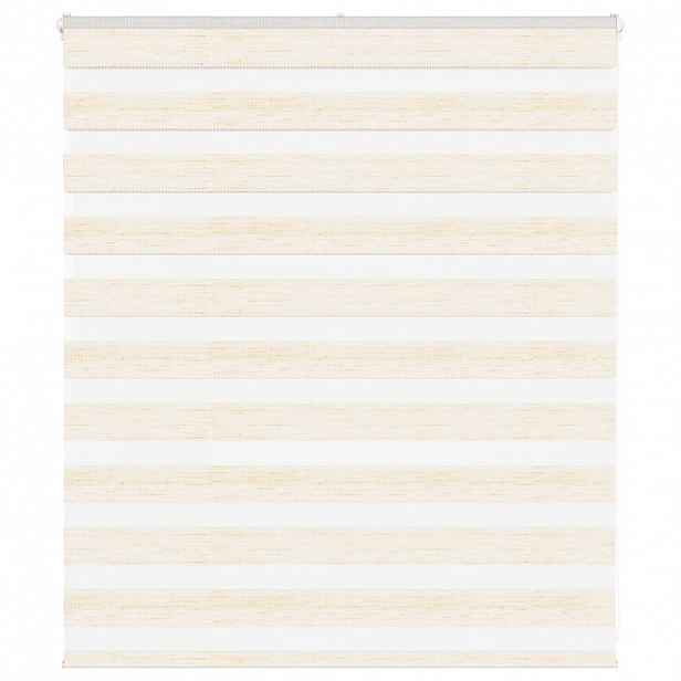 vidaXL Zebra roleta mramorově béžová šířka látky 120,9 cm polyester