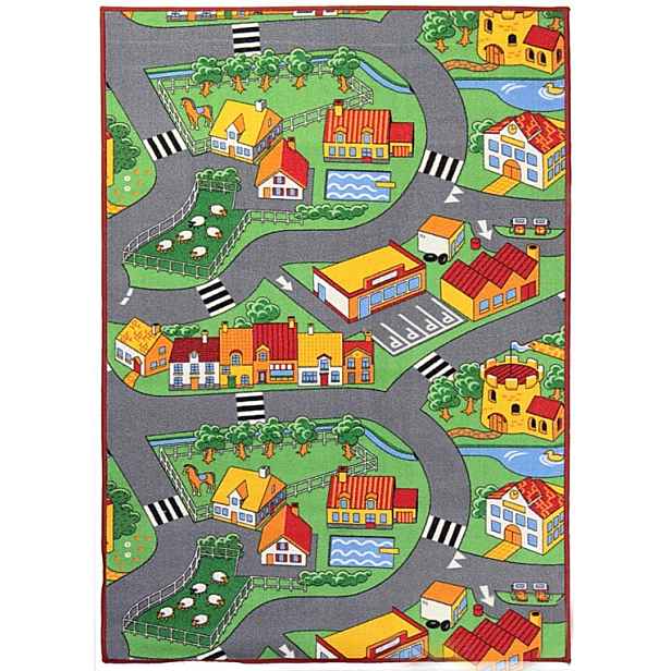 Hrací koberec pro děti silnice Little Village, 140x200, vícebarevná, dětský pokoj, Associated Weavers
