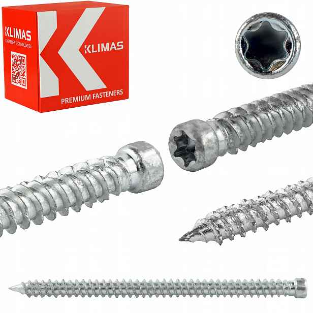 Kalené šrouby do zárubní s válcovou hlavou 7,5 x 132 mm 100 Ks