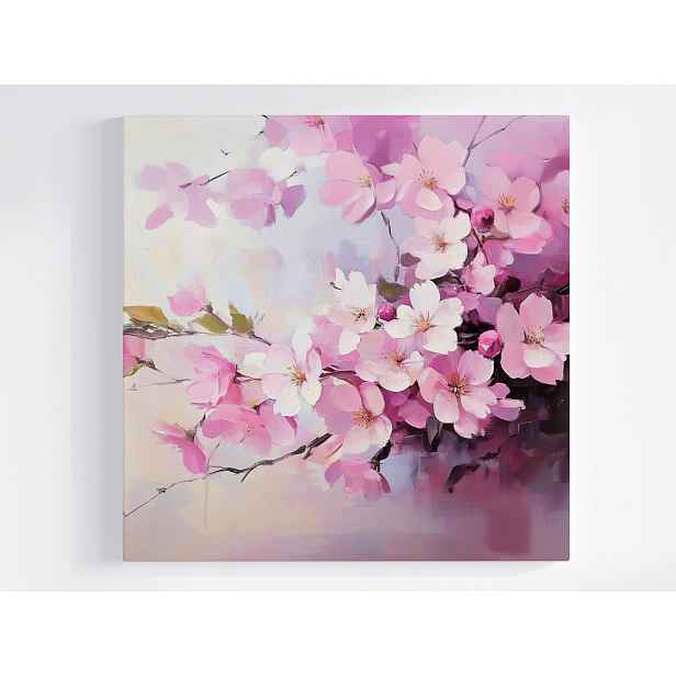 Obraz Na Plátně Canvas Příroda Dřevo Višeň Květiny Sakura 60x60