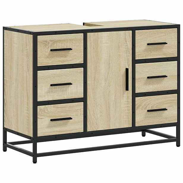 vidaXL Koupelnová skříňka pod umyvadlo dub sonoma 80x33x60 cm kompozit