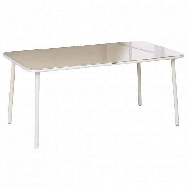 Beliani ZAHRADNÍ STŮL 160/90 cm Kov Světle béžový Caravino