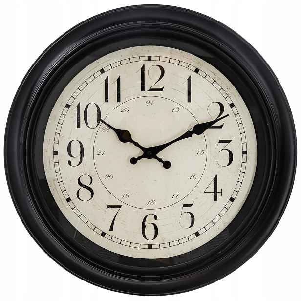 Černé Plast Průměr 39 CM , Tichý Mechanismus